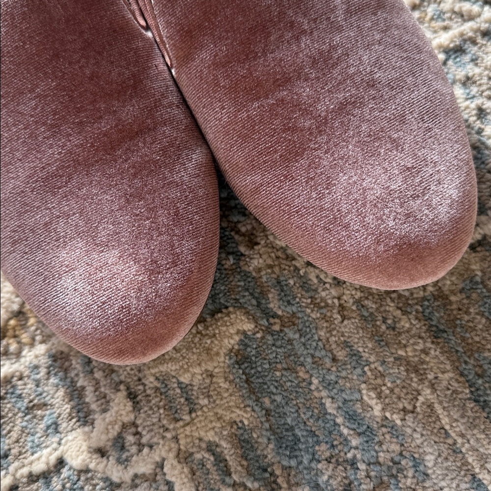 BIRDIES Starling Blush Pink Velvet Loafer Flats 7.5 - Picture 2 of 4